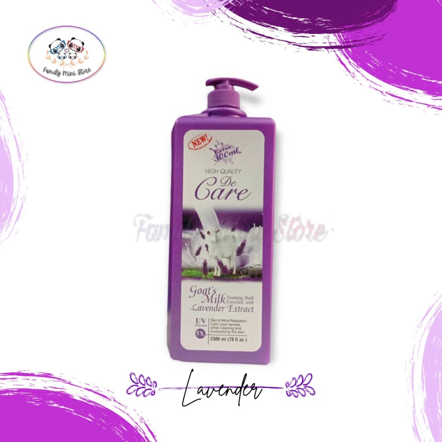 De Care Goat's Milk Foaming Bath 2300ml - Lavender Extract